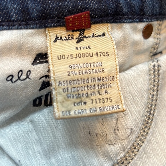 7 For All Mankind Low Rise Bootcut Jeans Size 28 - Picture 6 of 7